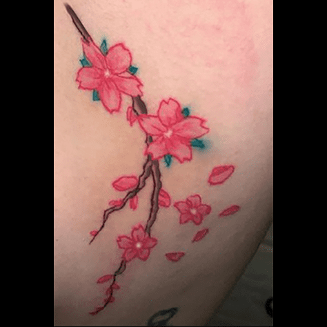 Cherry Blossoms Tattoo North Dallas